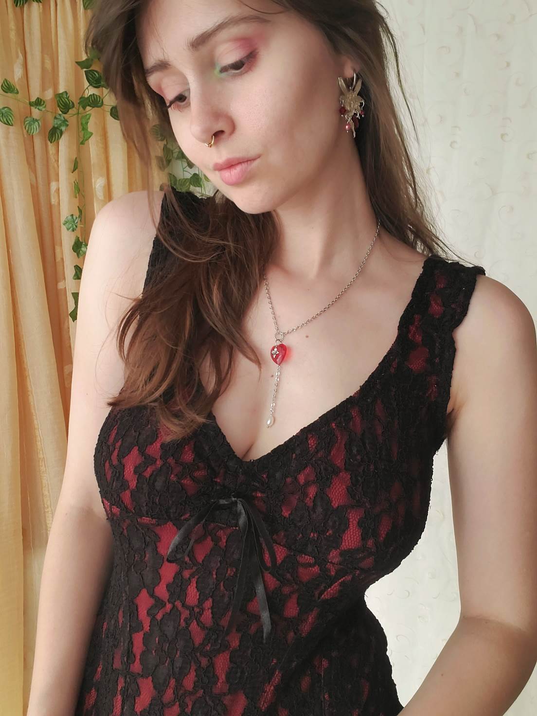 TEDDY BEAR aurora heart necklace