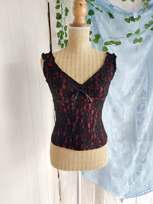 SCARLET lace corset-style top size 36