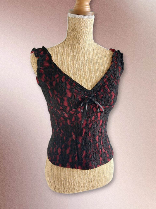 SCARLET lace corset-style top size 36