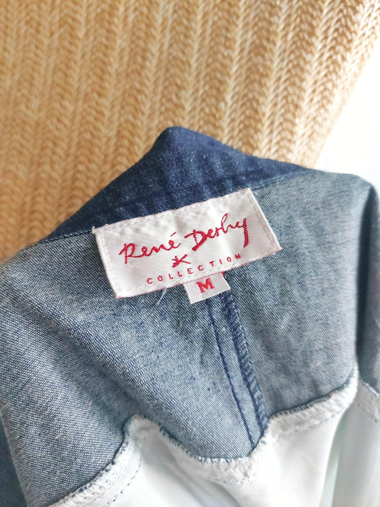 AZUR jupe bleue René Derhy romantique T.38