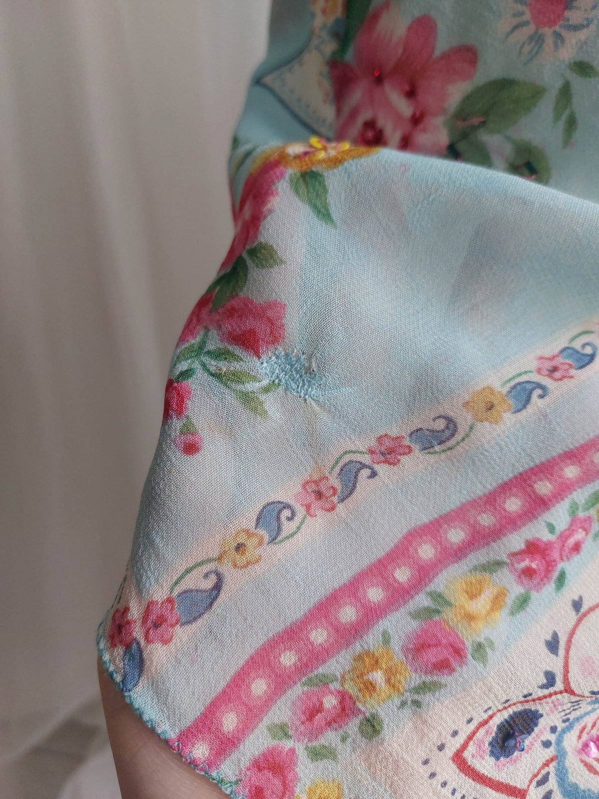 AZUR jupe bleue René Derhy romantique T.38