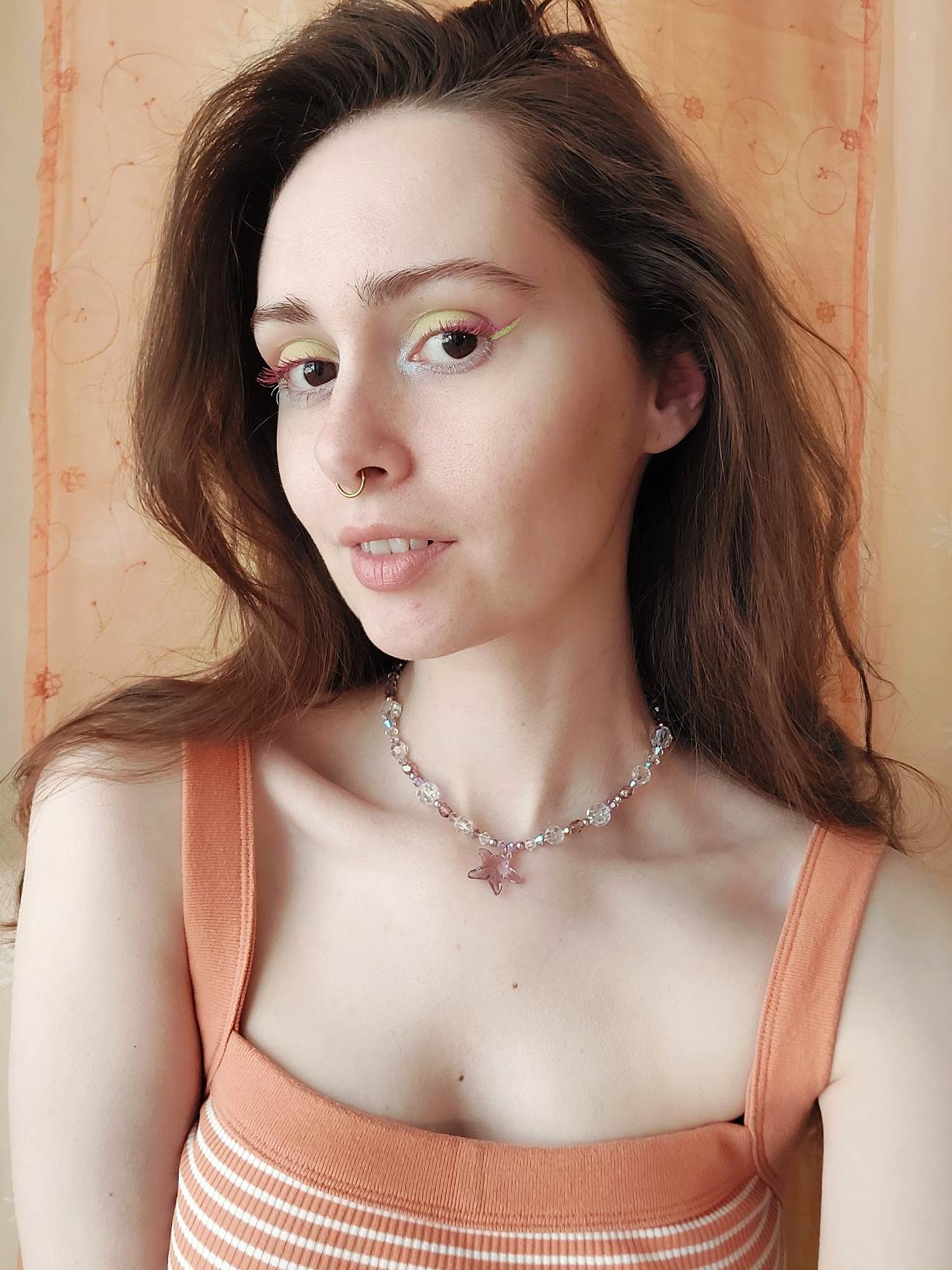 SWEET purple starfish pearl necklace