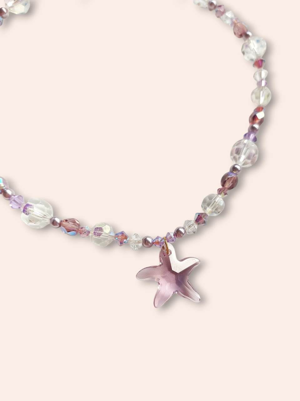 SWEET purple starfish pearl necklace