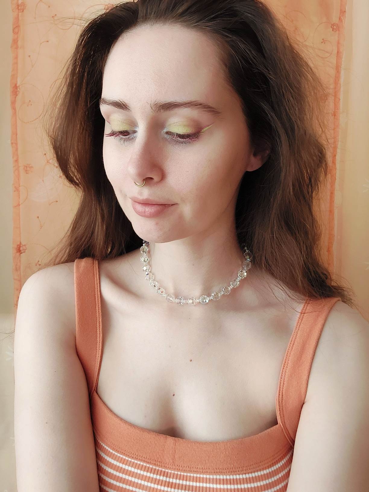 SPRING WATER crystal bead necklace