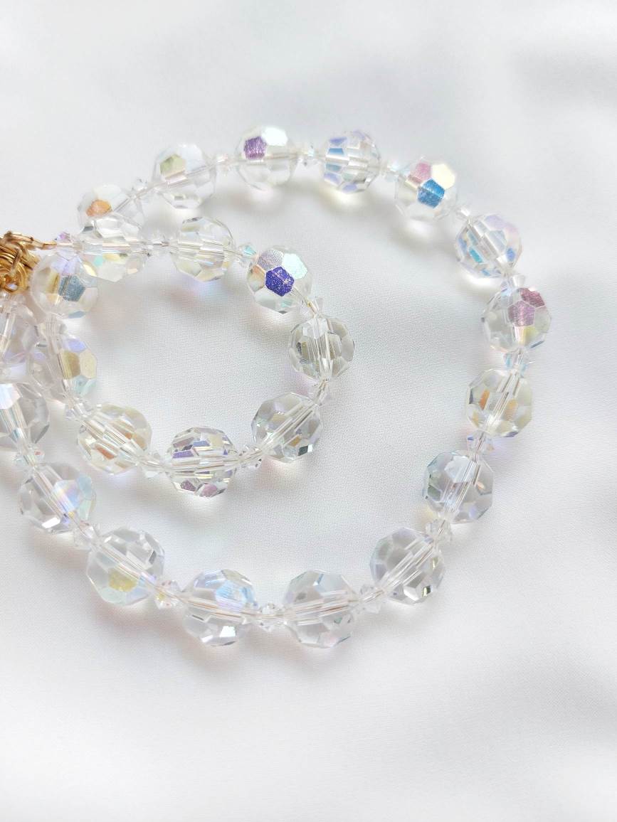 SPRING WATER crystal bead necklace