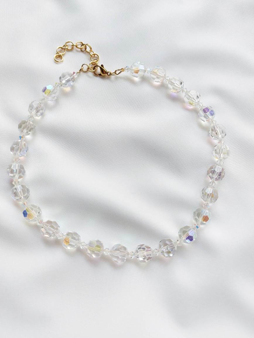 SPRING WATER crystal bead necklace