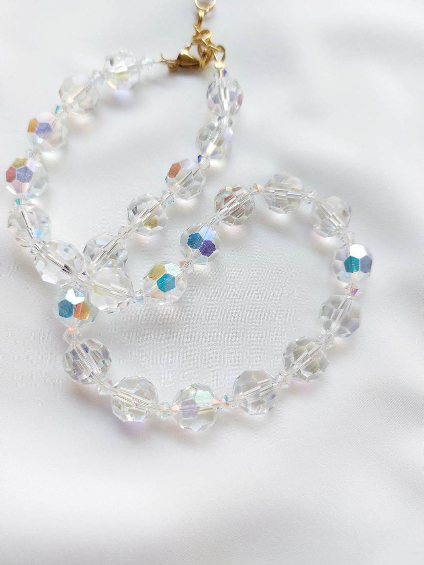 SPRING WATER crystal bead necklace