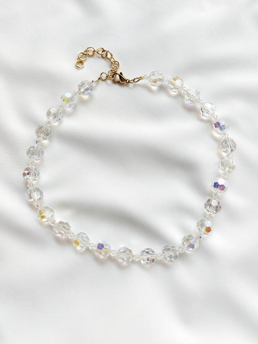 SPRING WATER crystal bead necklace