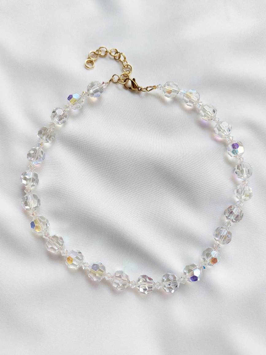 SPRING WATER crystal bead necklace