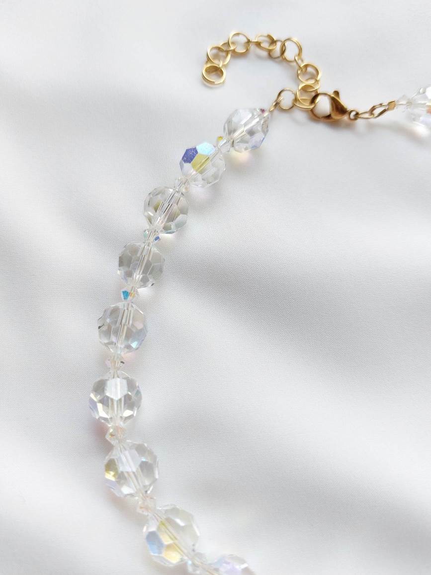 SPRING WATER crystal bead necklace
