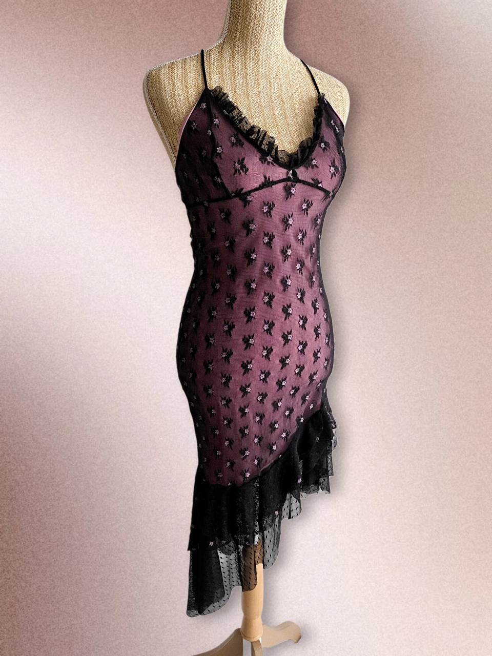 SAFRAN Red camisole with patterns and embroidery Size 36/38