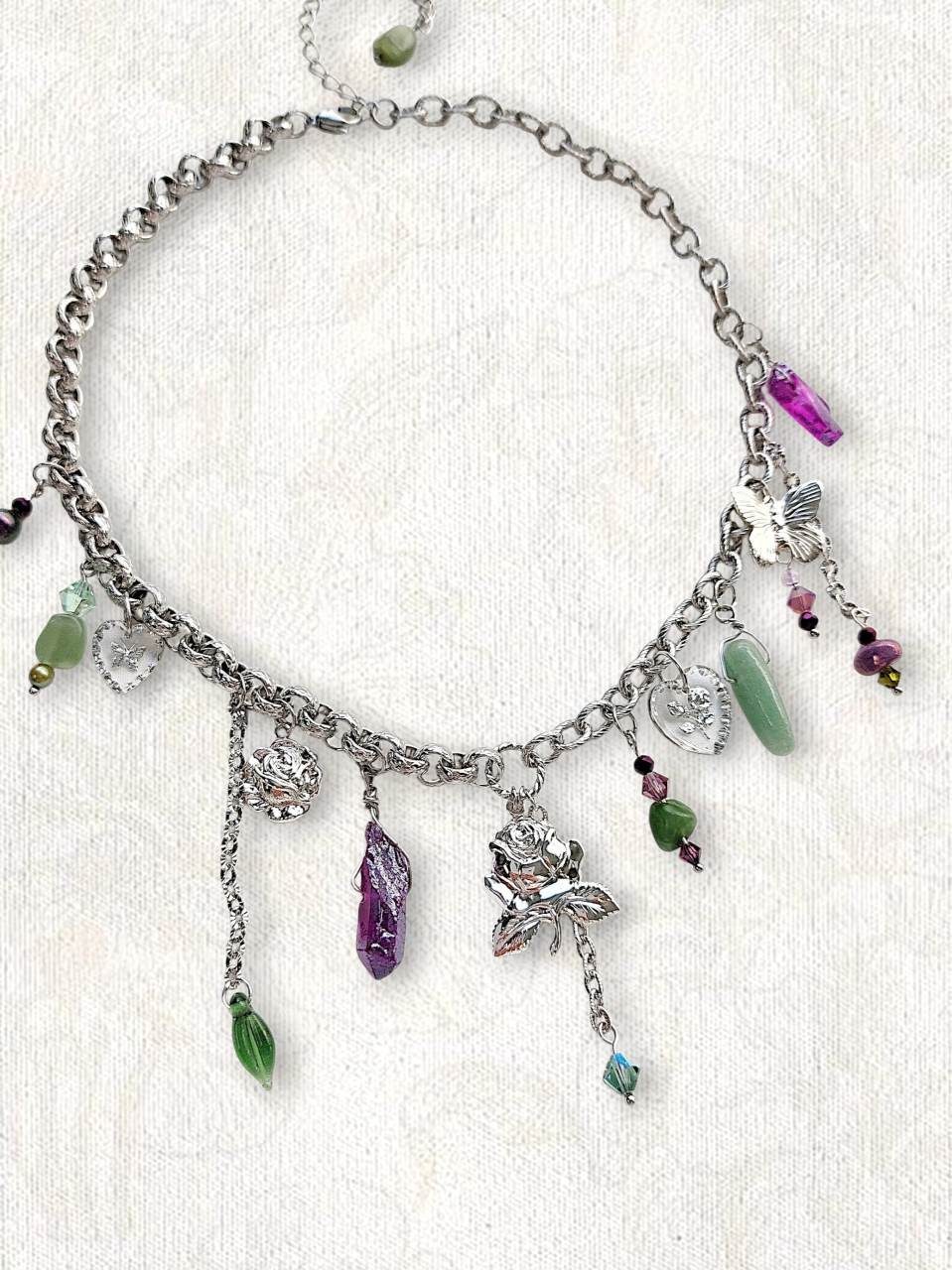 ENVOUTEMENT collier dark romantique argenté