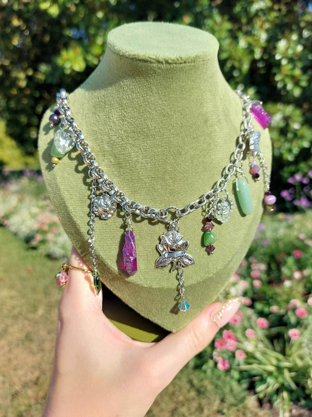 ENVOUTEMENT collier dark romantique argenté