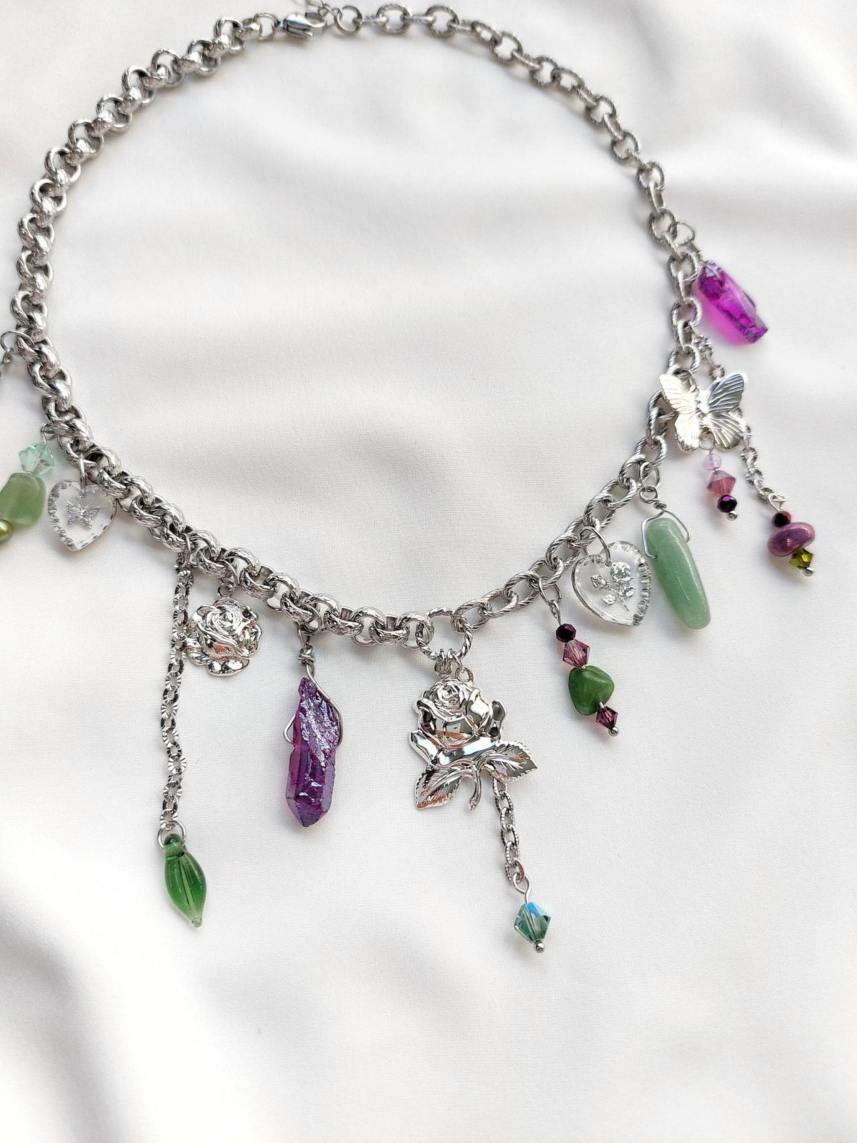 ENVOUTEMENT collier dark romantique argenté