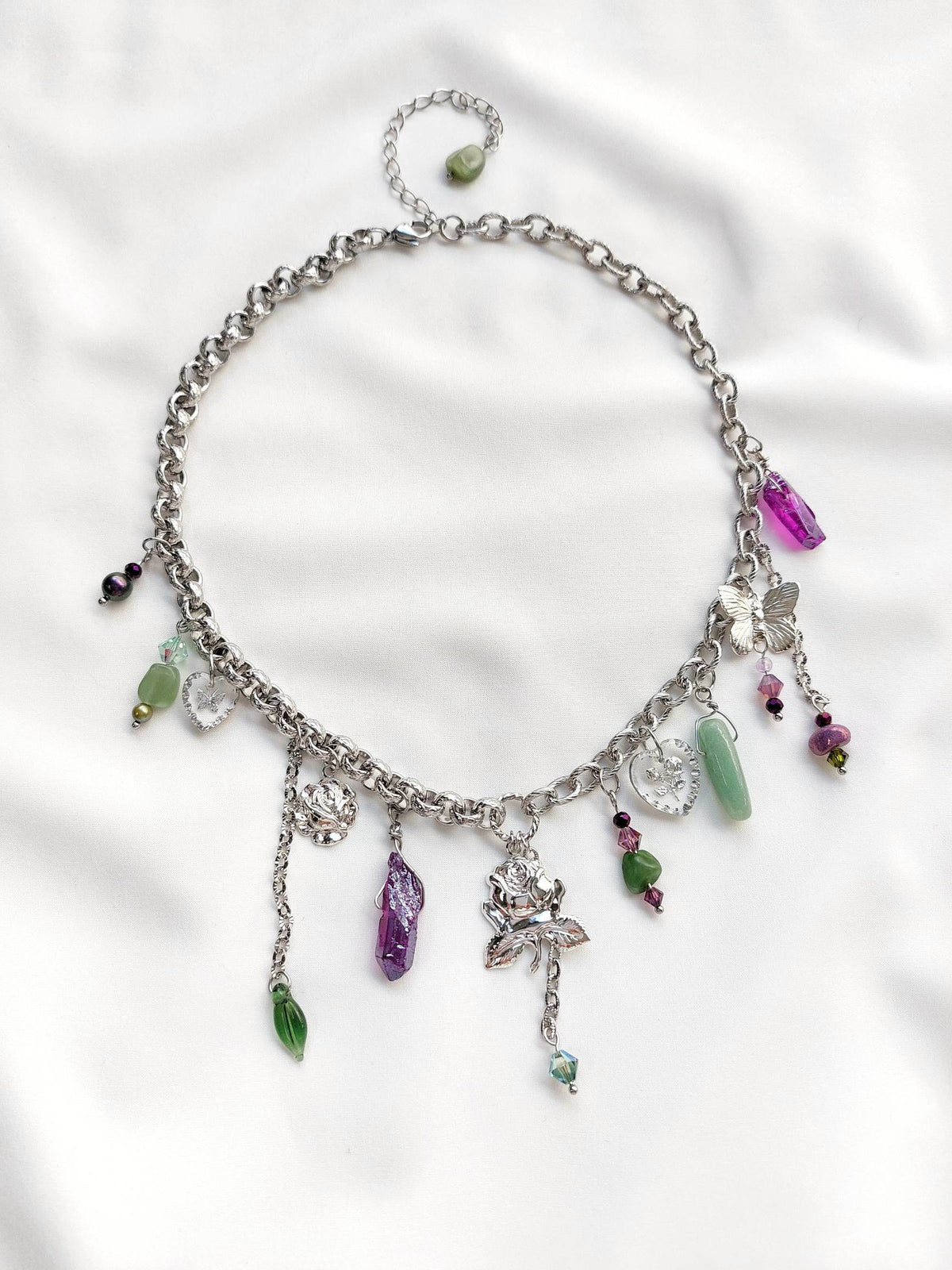 ENVOUTEMENT collier dark romantique argenté