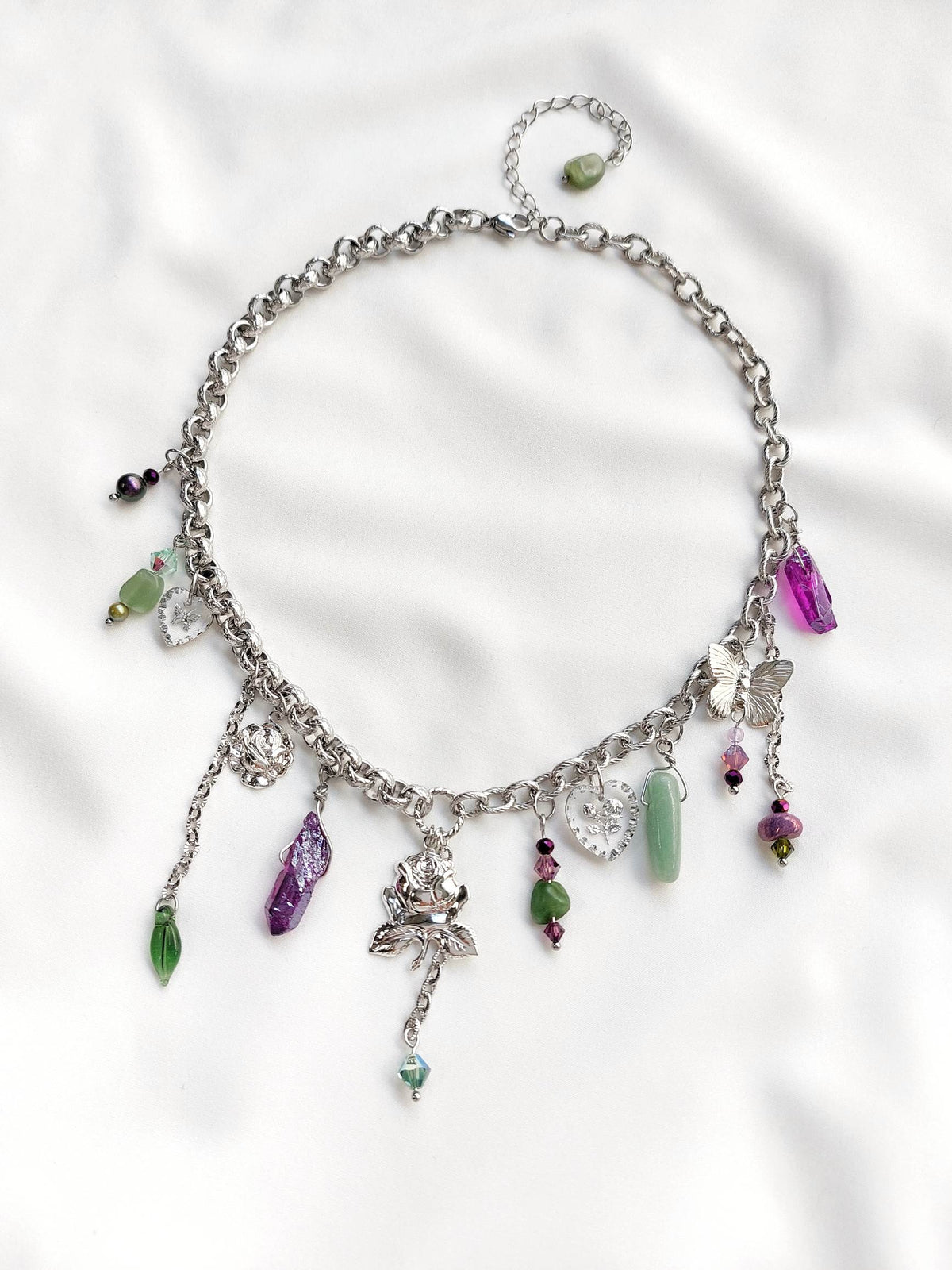 ENVOUTEMENT collier dark romantique argenté