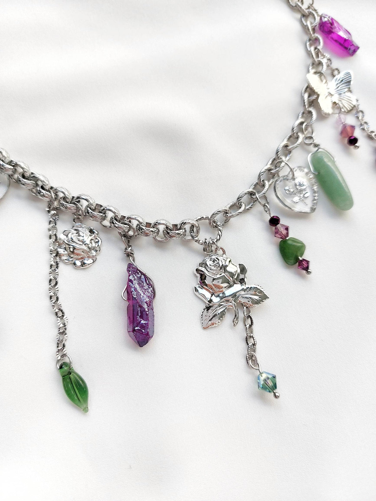 ENVOUTEMENT collier dark romantique argenté