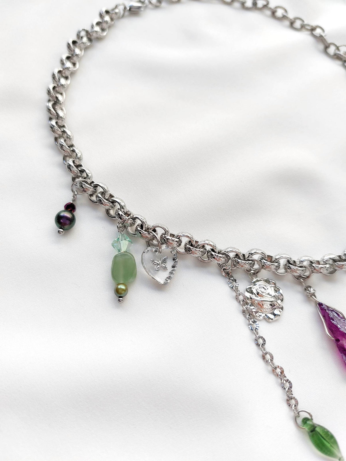 ENVOUTEMENT collier dark romantique argenté