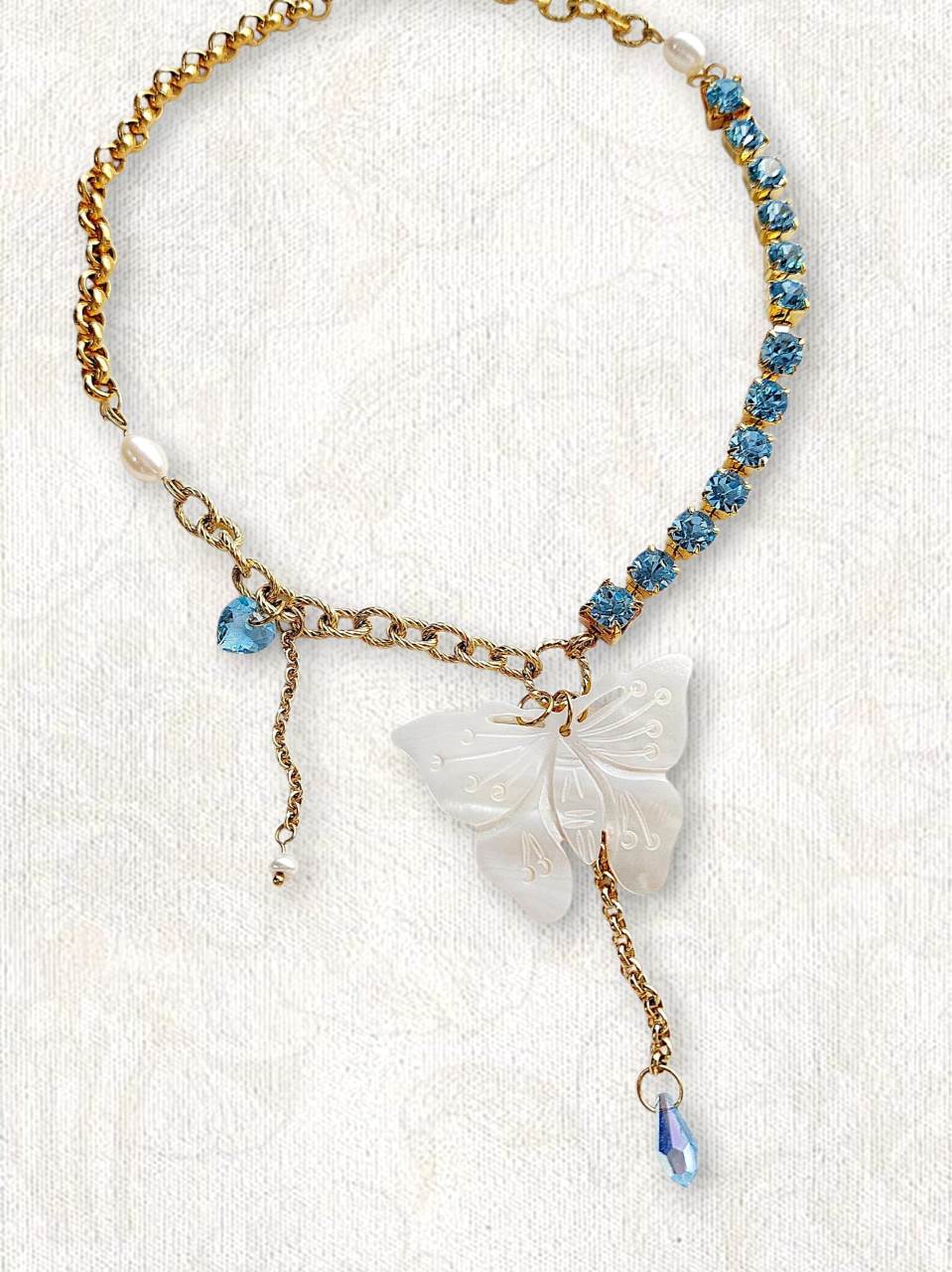 GRÂCE collier doré papillon
