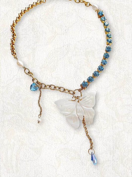 TEDDY BEAR aurora heart necklace
