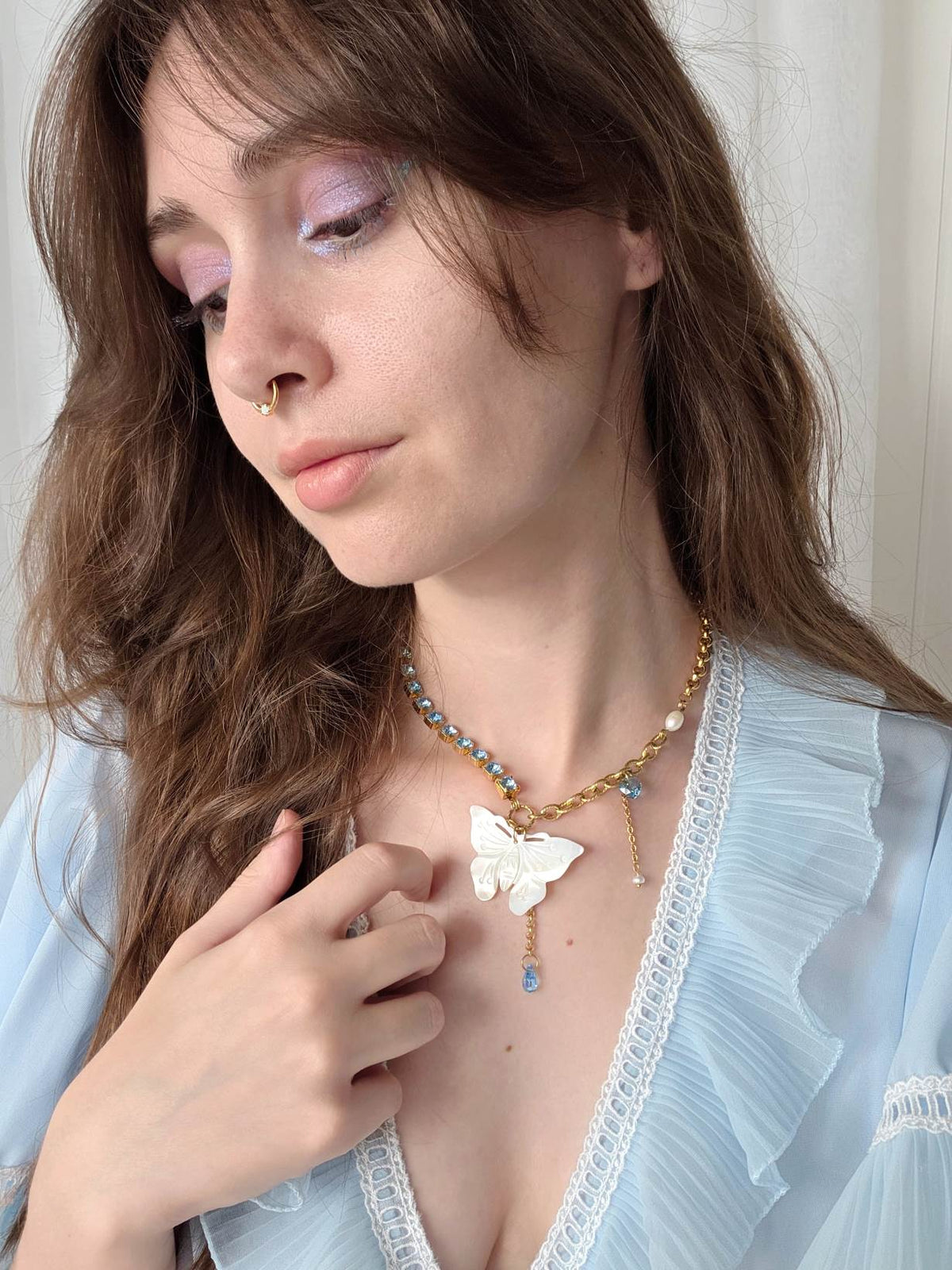 GRÂCE collier doré papillon