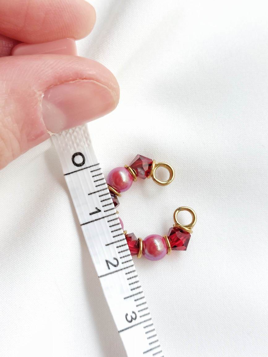 GRENADE gold and red earcuff