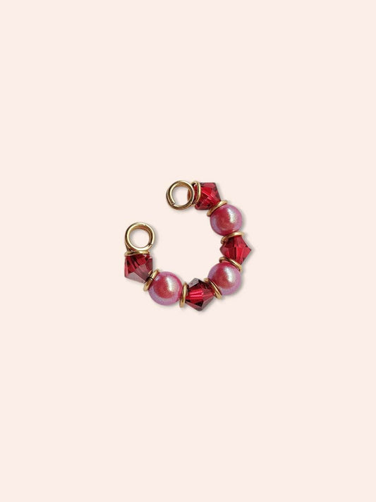 GRENADE gold and red earcuff