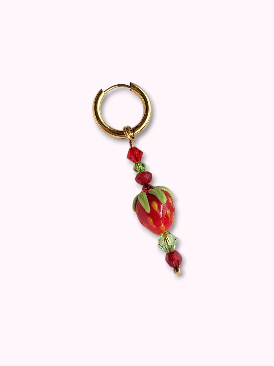 SMILE single loop pearl strawberry