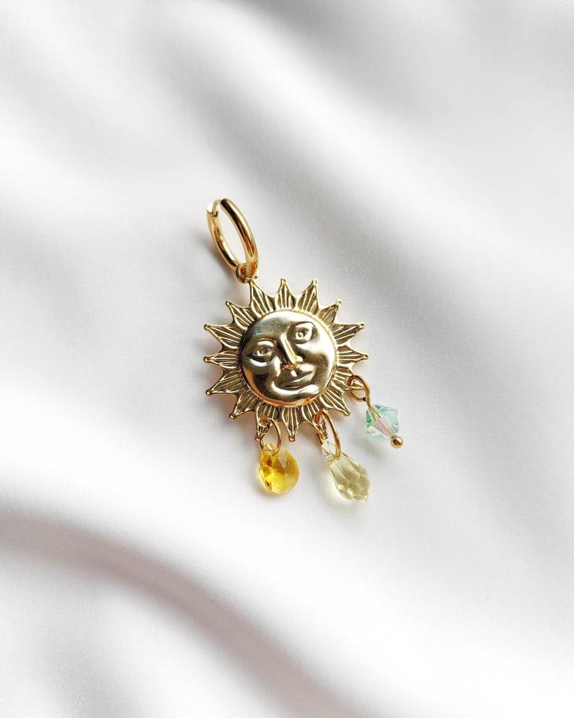 HALO sun and crystal single hoop