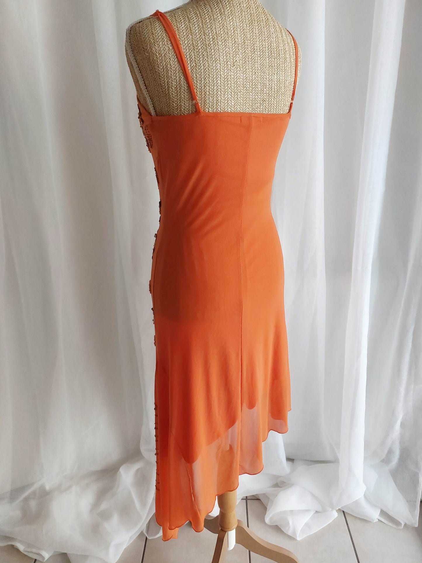 SAFRAN Red camisole with patterns and embroidery Size 36/38