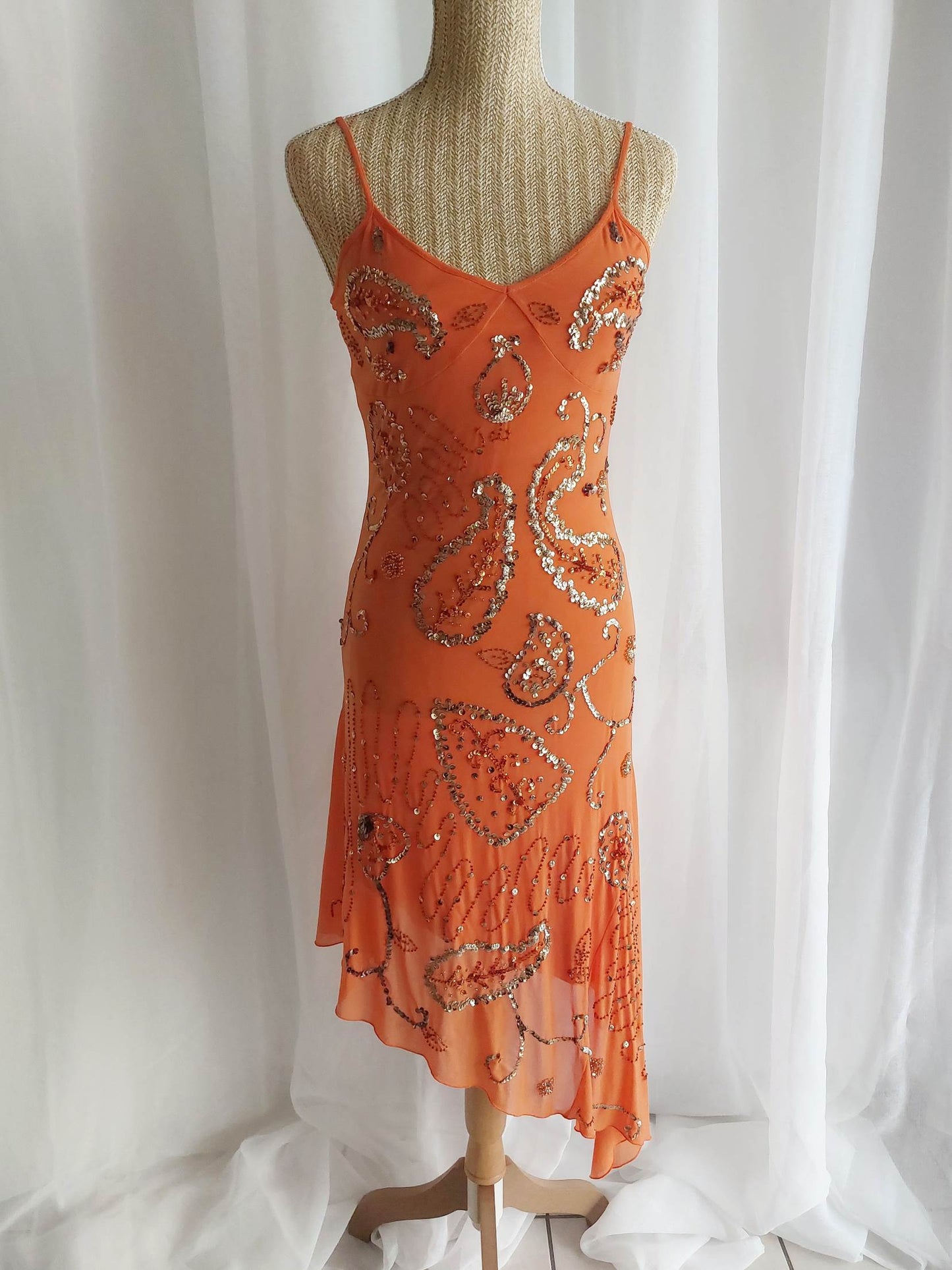 SAFRAN Red camisole with patterns and embroidery Size 36/38