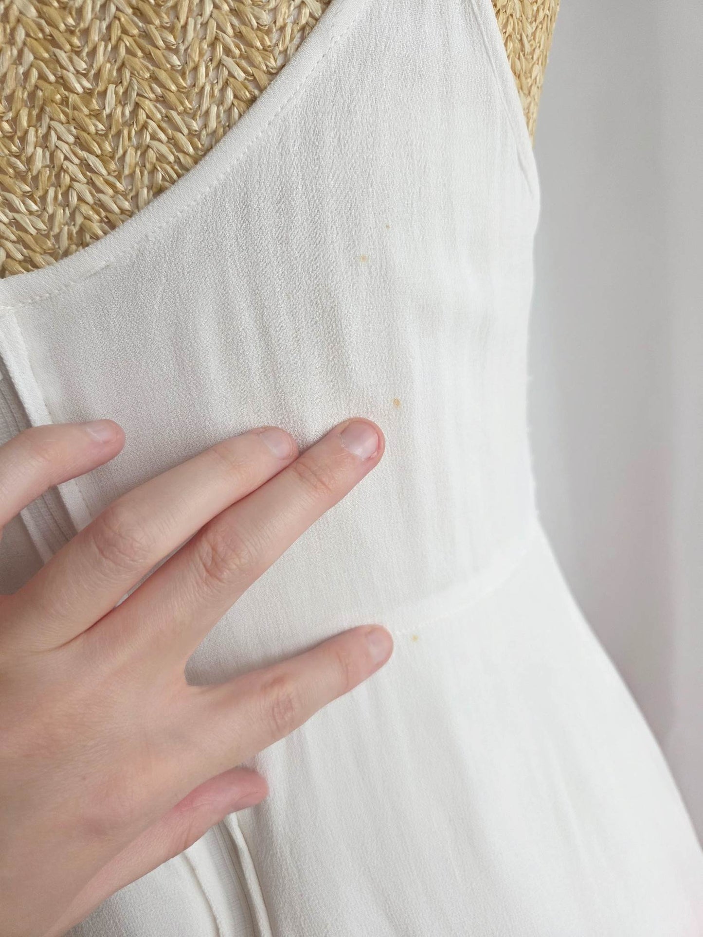 INNOCENCE robe blanche customisée René Derhy T.38