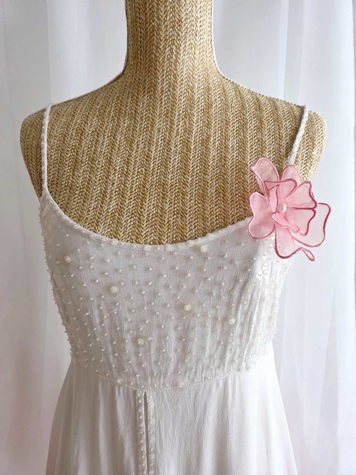 INNOCENCE robe blanche customisée René Derhy T.38