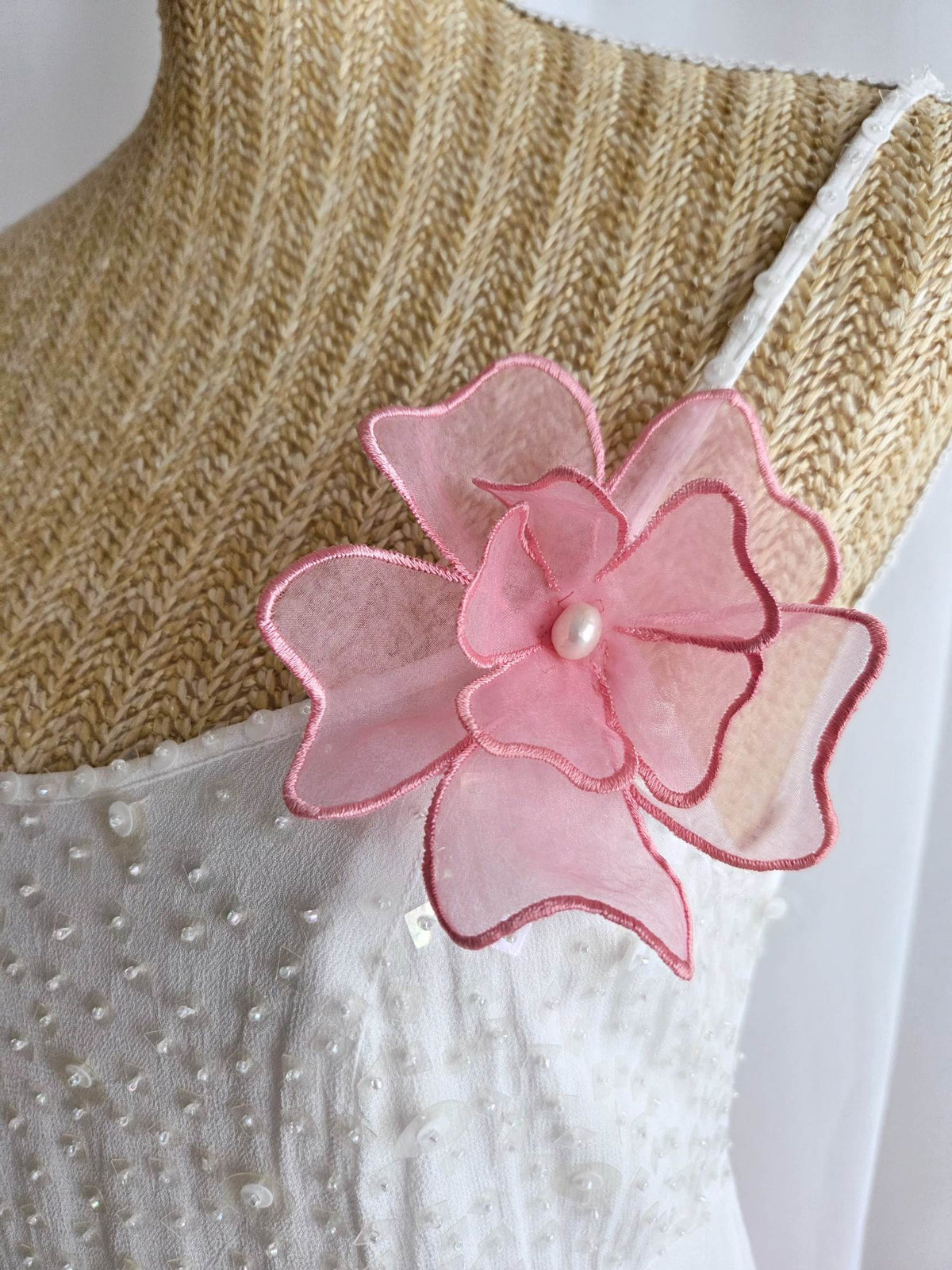 INNOCENCE robe blanche customisée René Derhy T.38