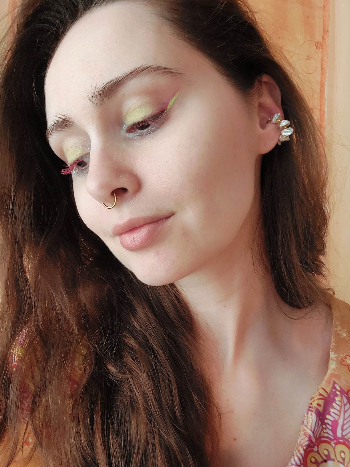CARAÏBES cultured pearl ear cuff yellow version