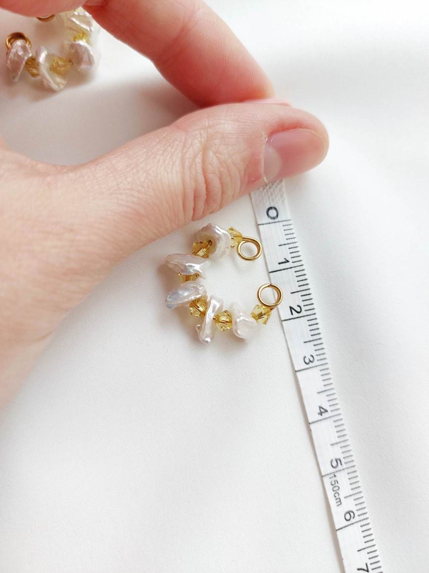 CARAÏBES cultured pearl ear cuff yellow version