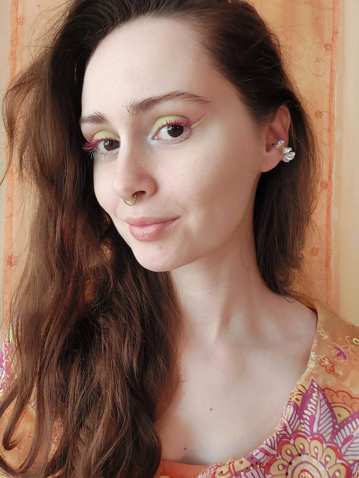 CARAÏBES cultured pearl ear cuff yellow version