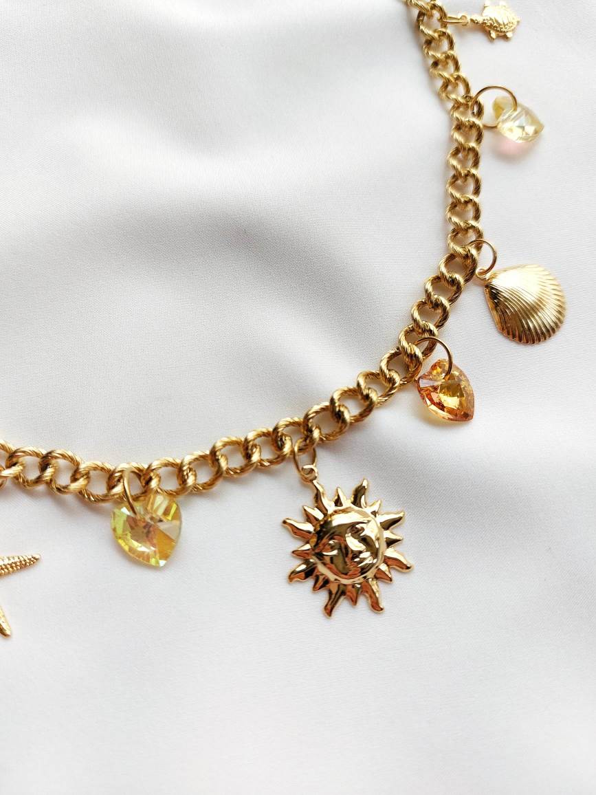 JOY gold and sun yellow necklace
