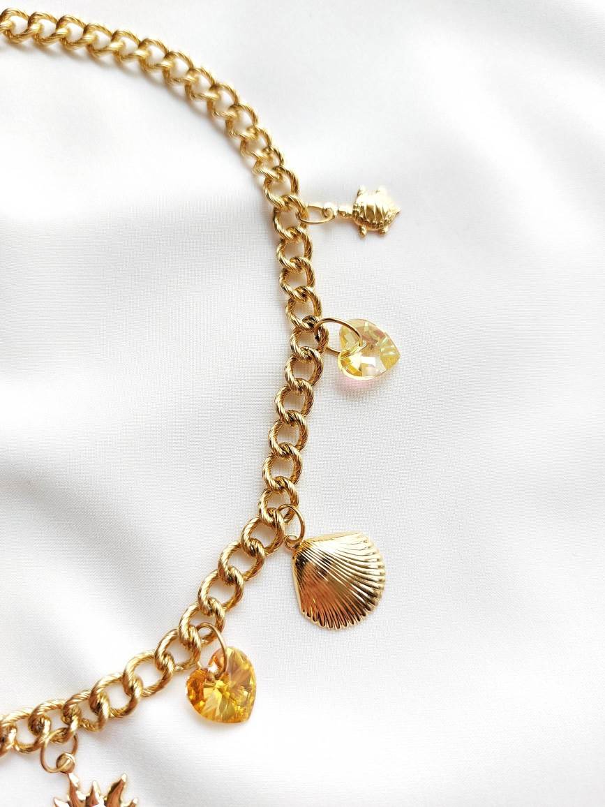 JOY gold and sun yellow necklace