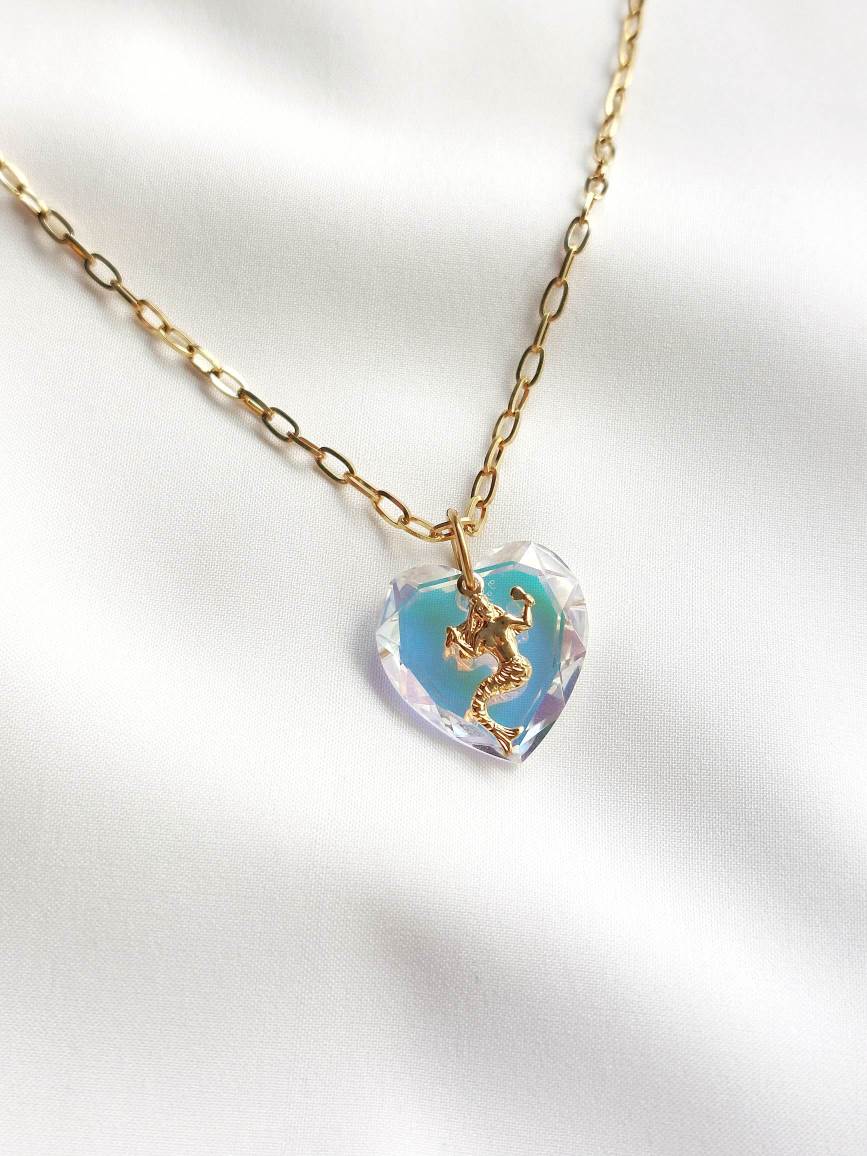 MUSE mermaid heart pendant necklace