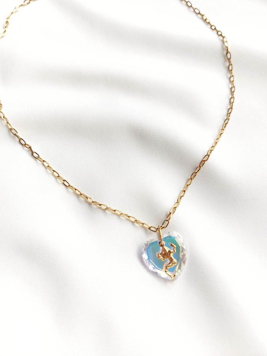 MUSE mermaid heart pendant necklace
