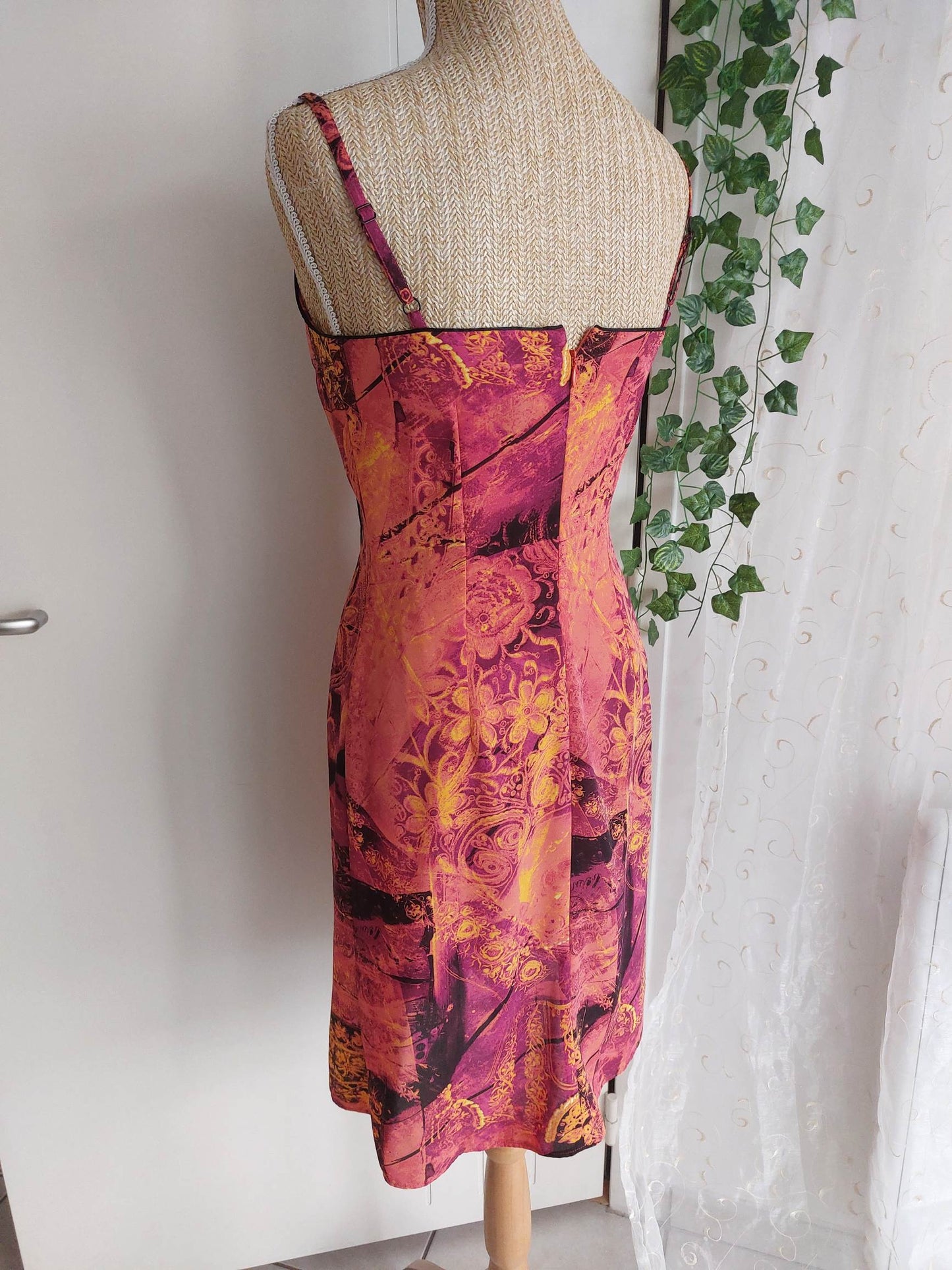MAGMA Orange baroque pattern dress Size 36/38