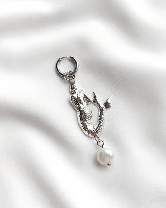 NEIYANNE light silver mermaid single earring