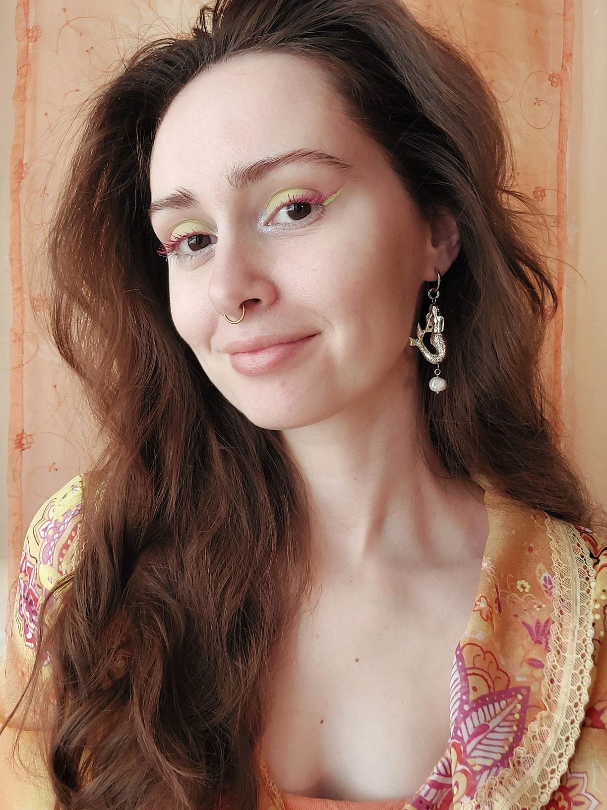 NEIYANNE light silver mermaid single earring
