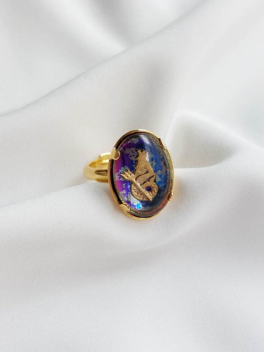 NEPTUNE Gold ring with triton