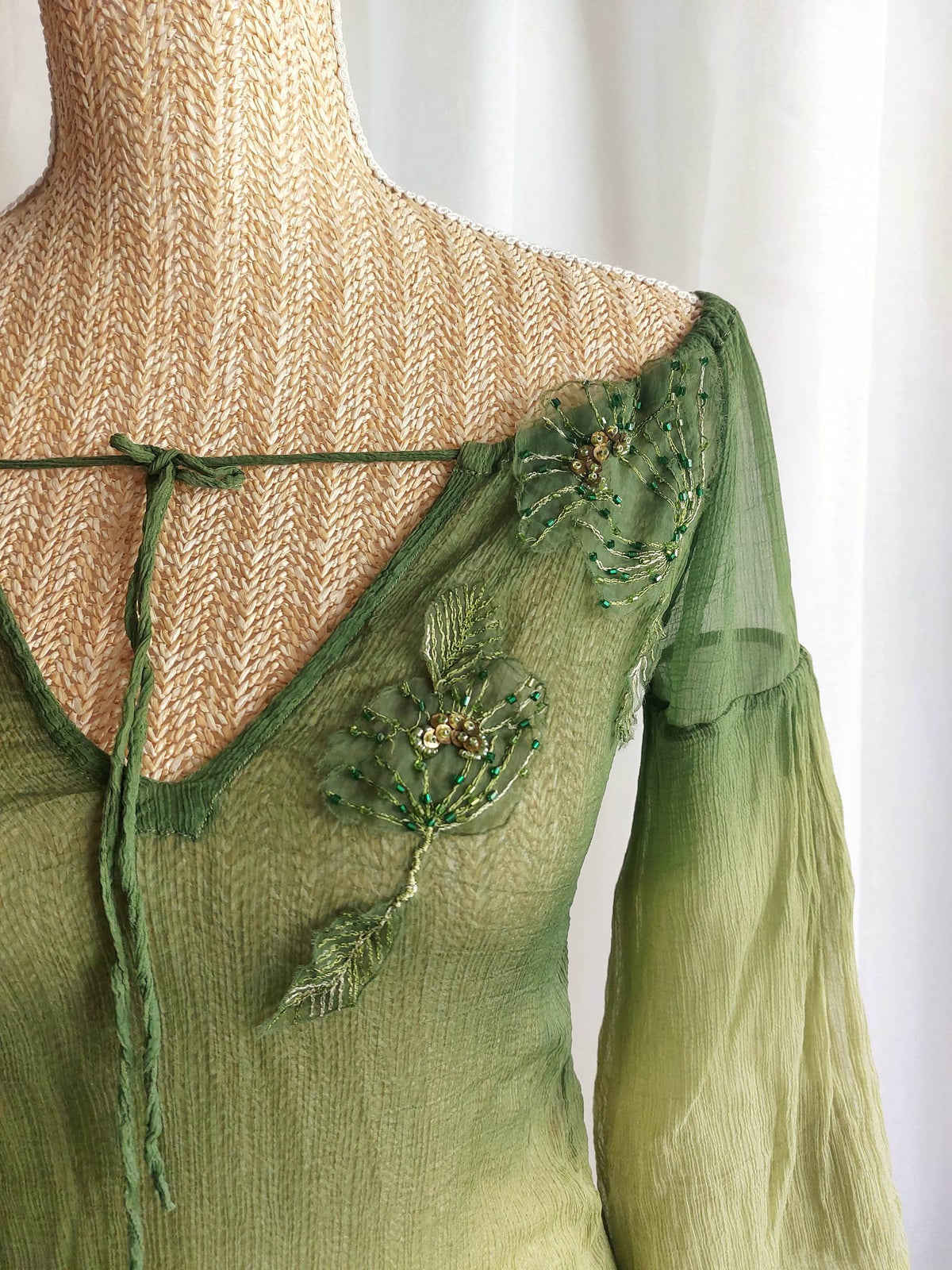 NOLWENN tunique Miss sixty verte avec broderies T.36
