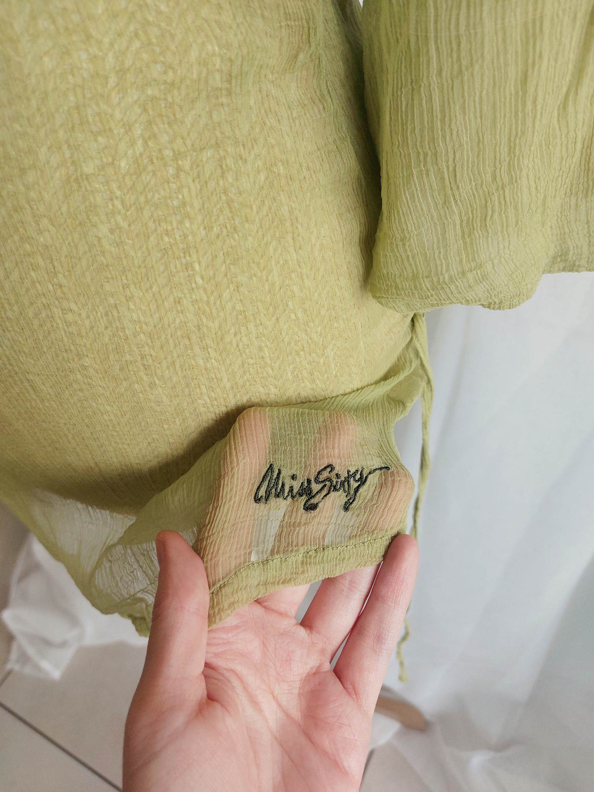 NOLWENN tunique Miss sixty verte avec broderies T.36