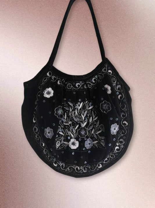 LUNARIA embroidered bohemian gypsy velvet bag
