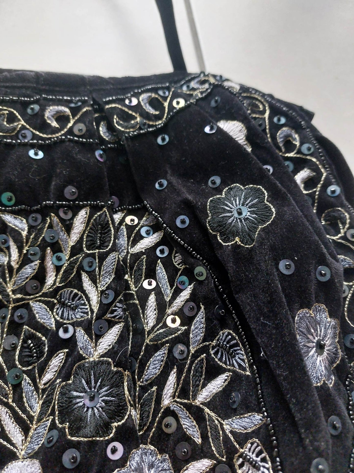 LUNARIA embroidered bohemian gypsy velvet bag