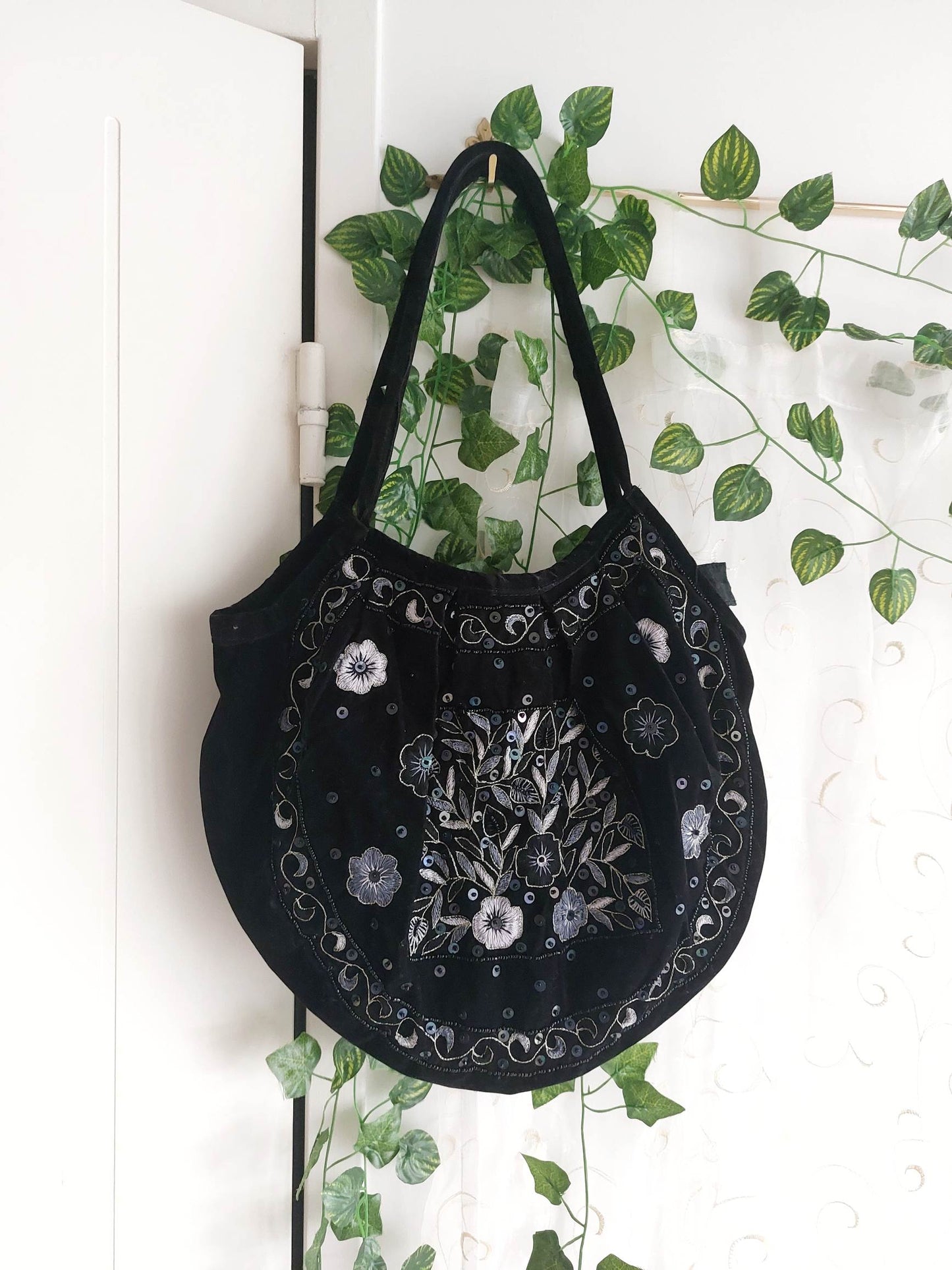 LUNARIA embroidered bohemian gypsy velvet bag